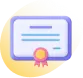 Completion certificate icon